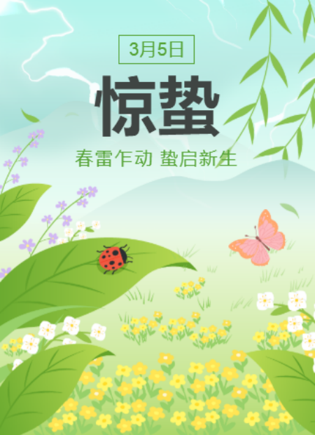 惊蛰公众号模板预览图